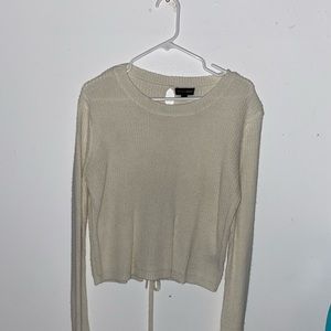 Cream ambiance apparel long sleeve top